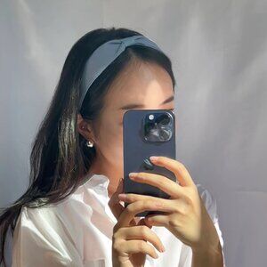 Linen Flat Turban Headband • Handmade • Minimalist